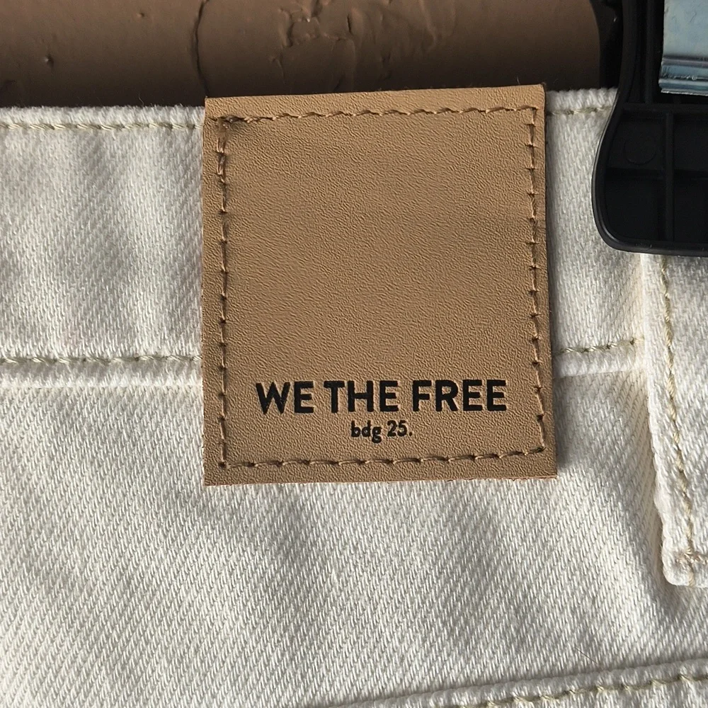 NWT We the Free by Free People Bailey Denim Skirt Size 29 Deco White